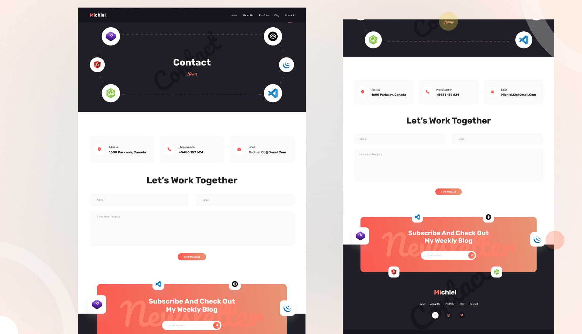 Michiel Contact Page Banner