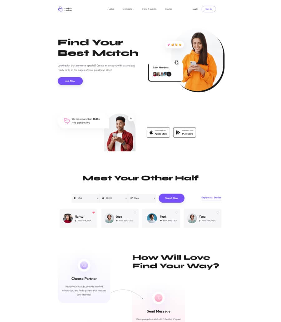 MatchMaker Home Page thumbnail