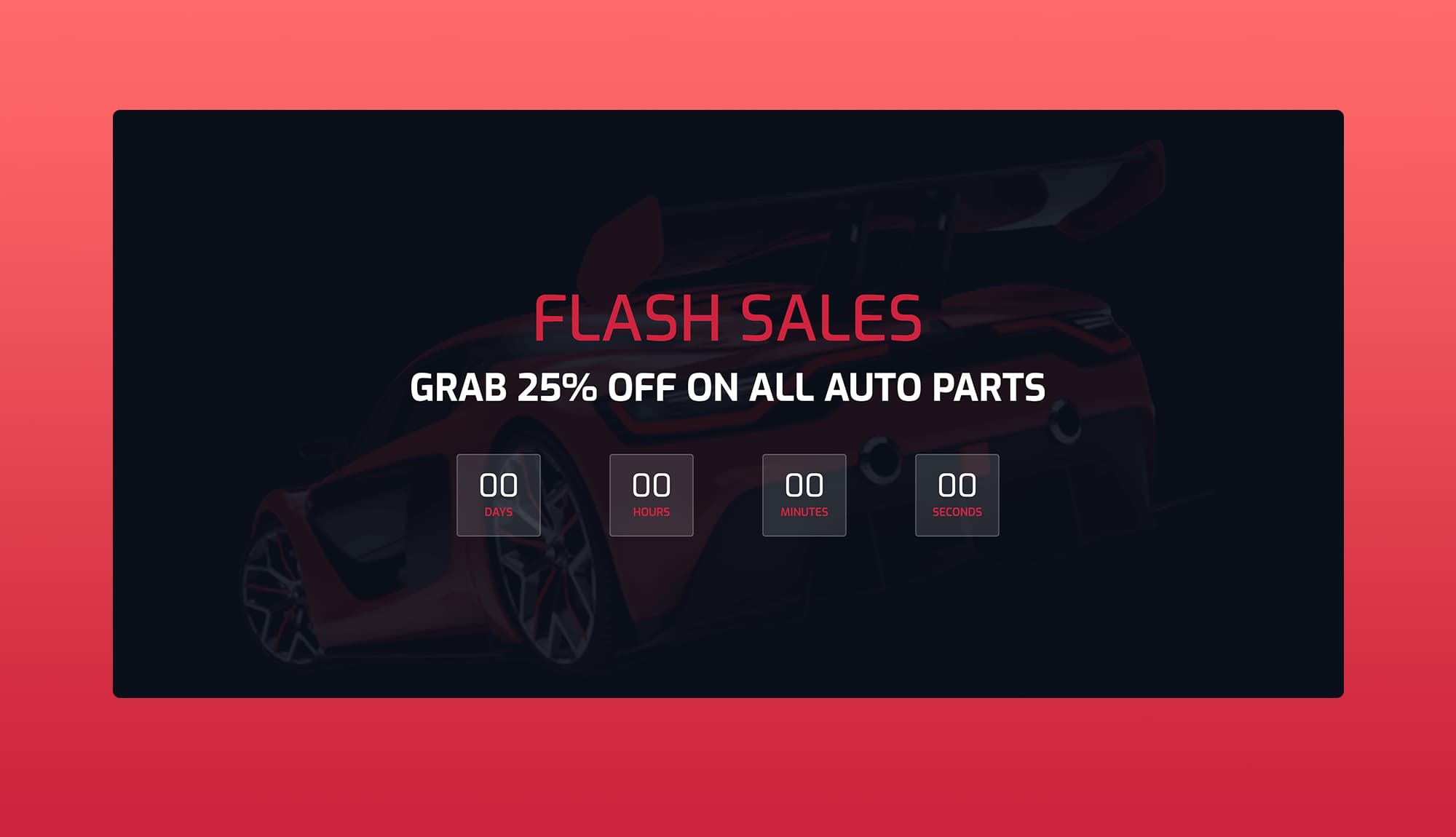 Speed Repair Countdown Section Banner