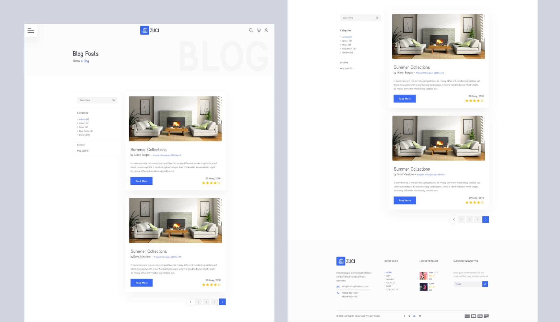 EleCommerce E-commerce Blog Page By Templately
