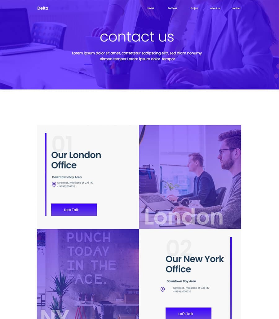 Delta Contact Page thumbnail