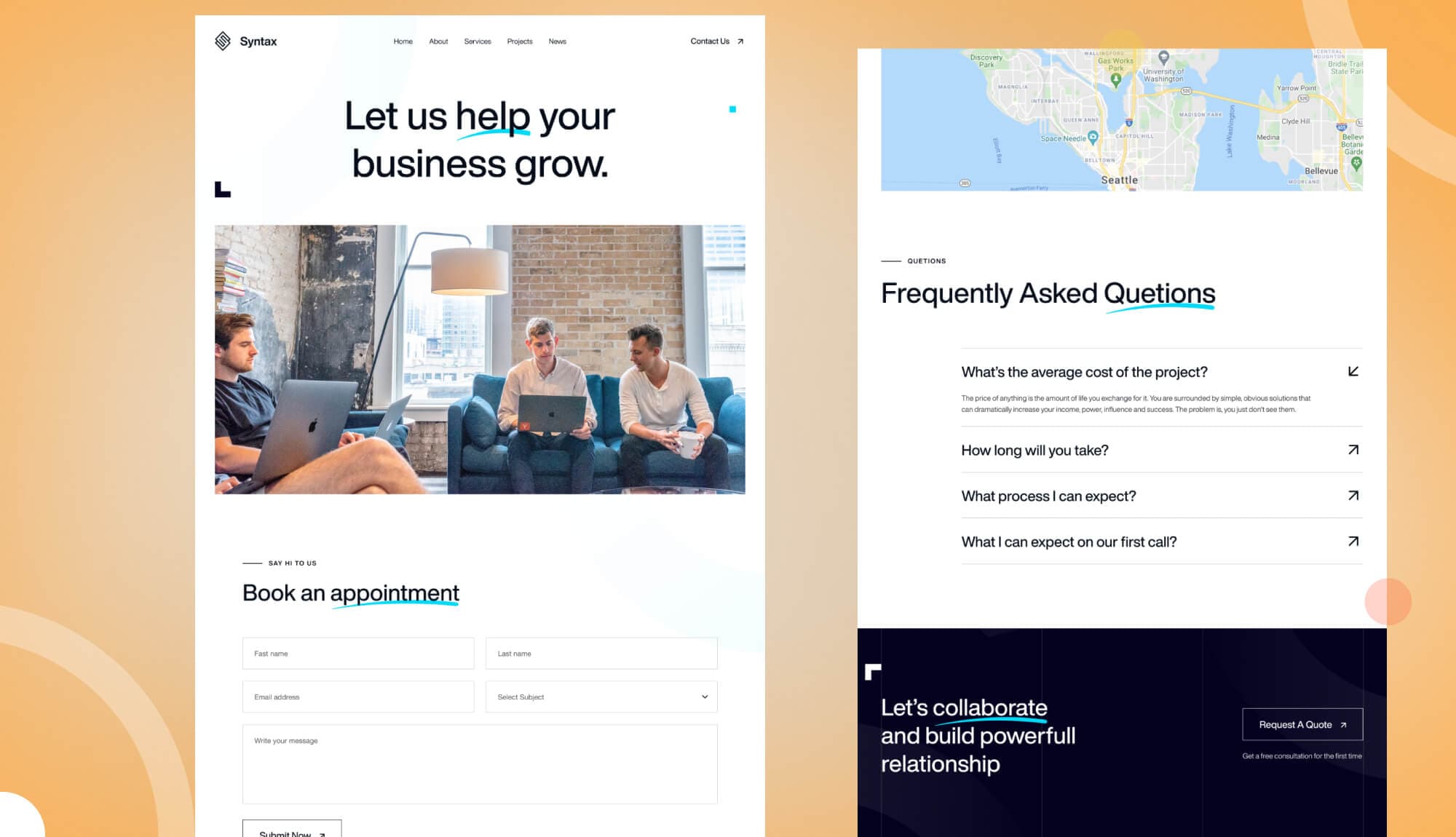 Syntax Contact Page Banner