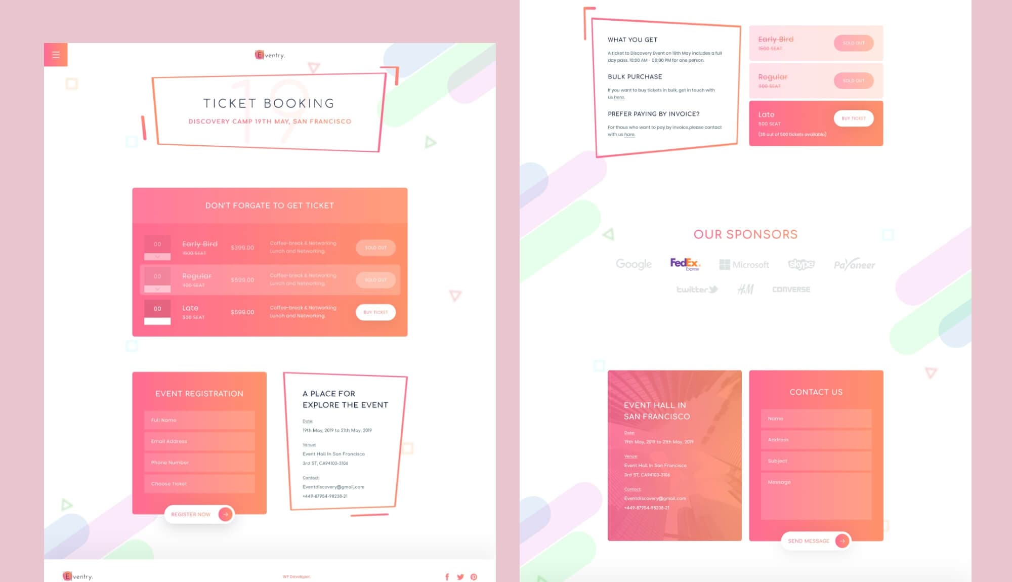 EventGree Event Template Ticket Booking Lite Banner