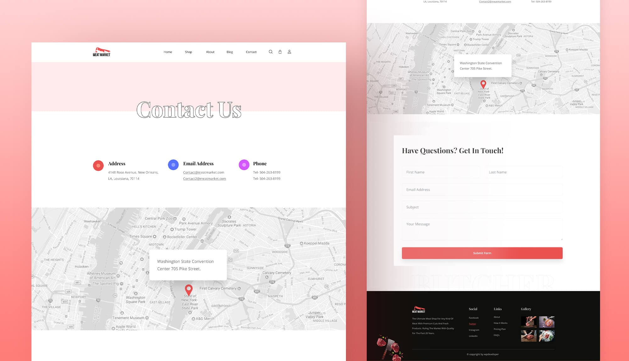 Meat Market Contact Page Banner