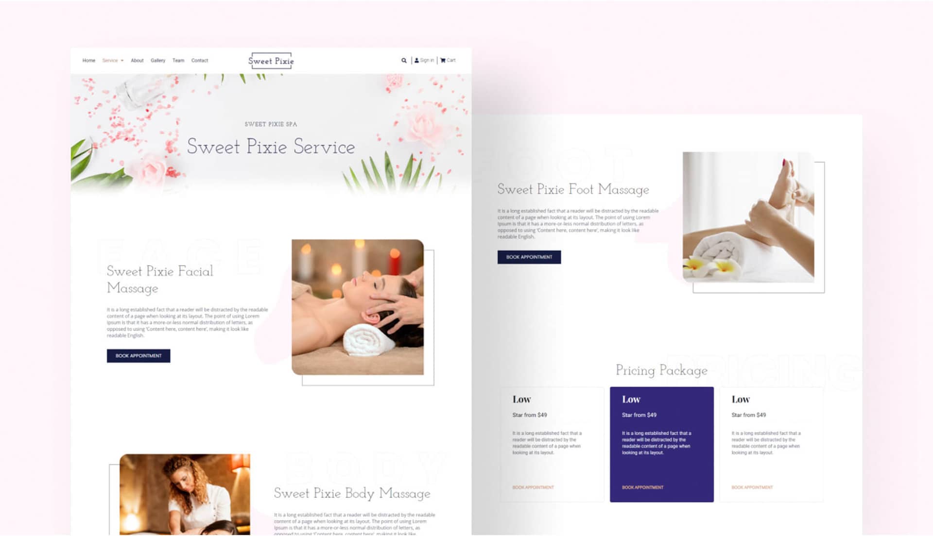 Sweet Pixie Service Page By Templately