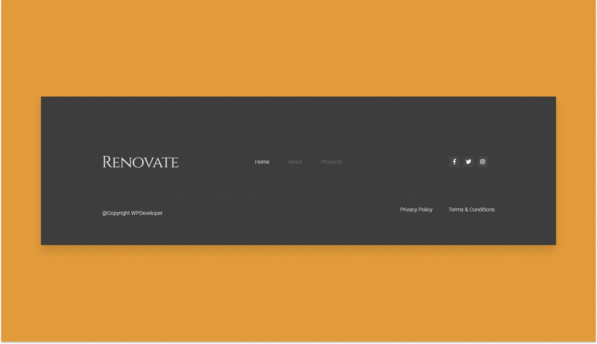 Renovate - Home Decor Footer Section for Gutenberg Banner