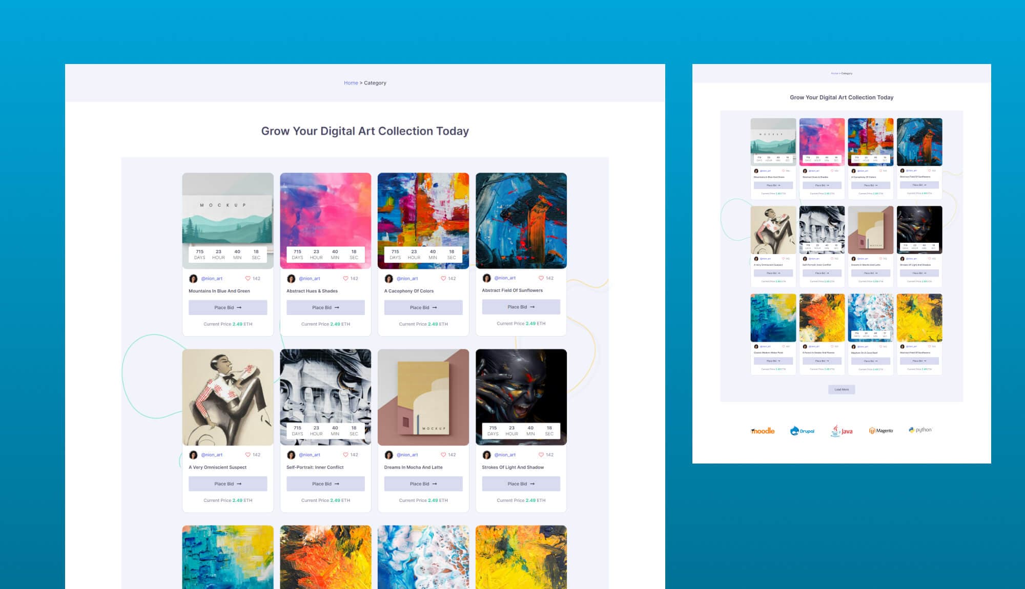 NFTGallery Category Page For Gutenberg Banner