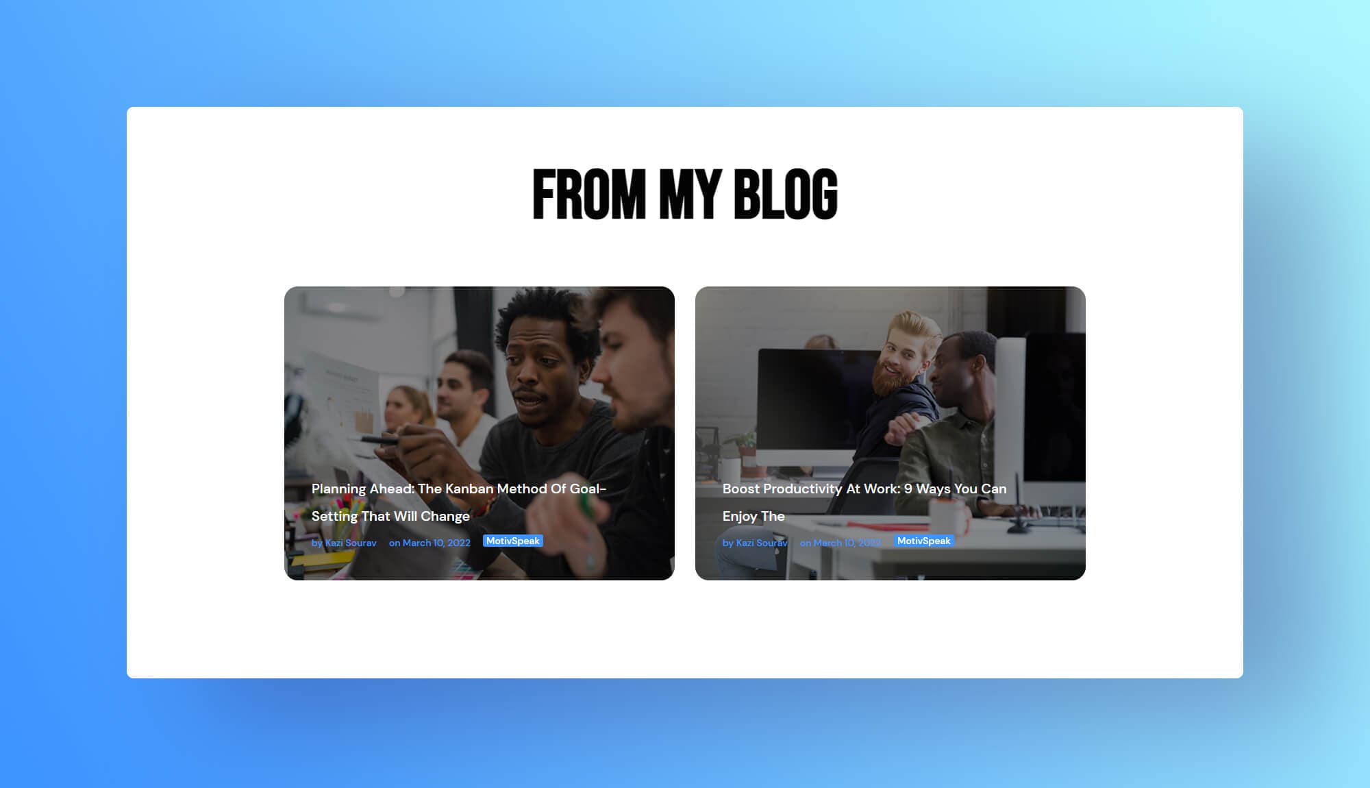 MotivSpeak Blog Section For Gutenberg By Templately