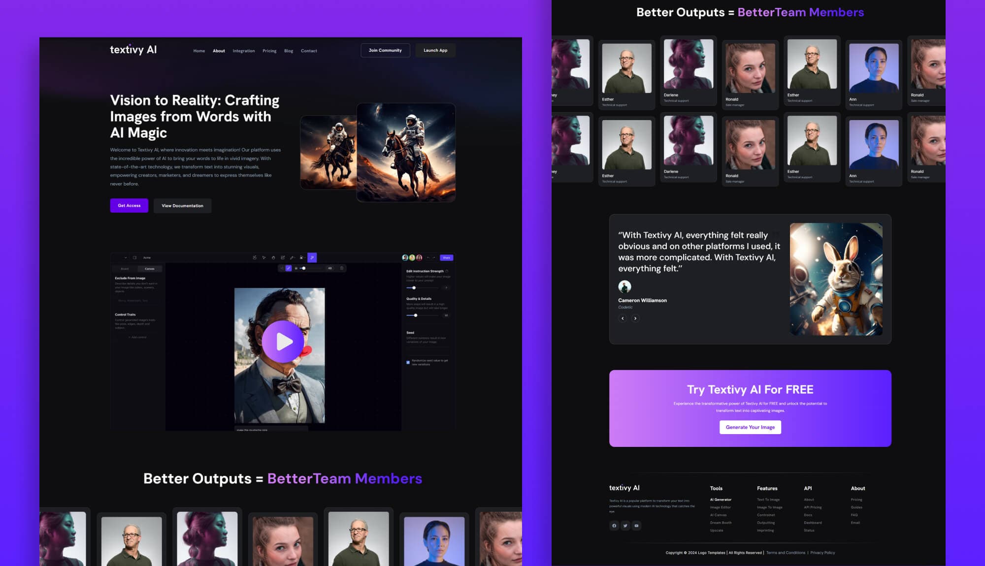 Textivy AI About Page By Templately