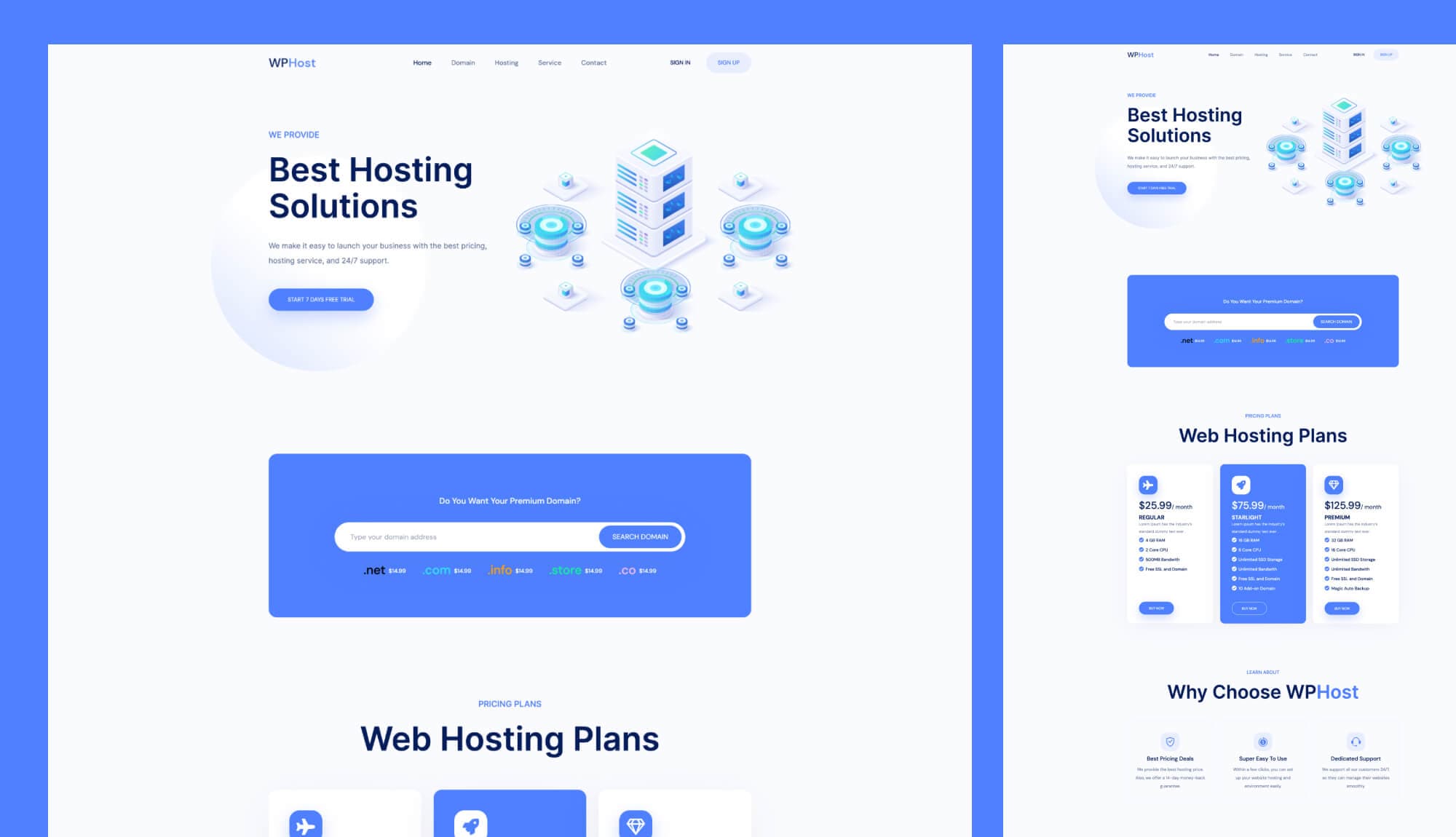 WPHost Home Page For Gutenberg Banner