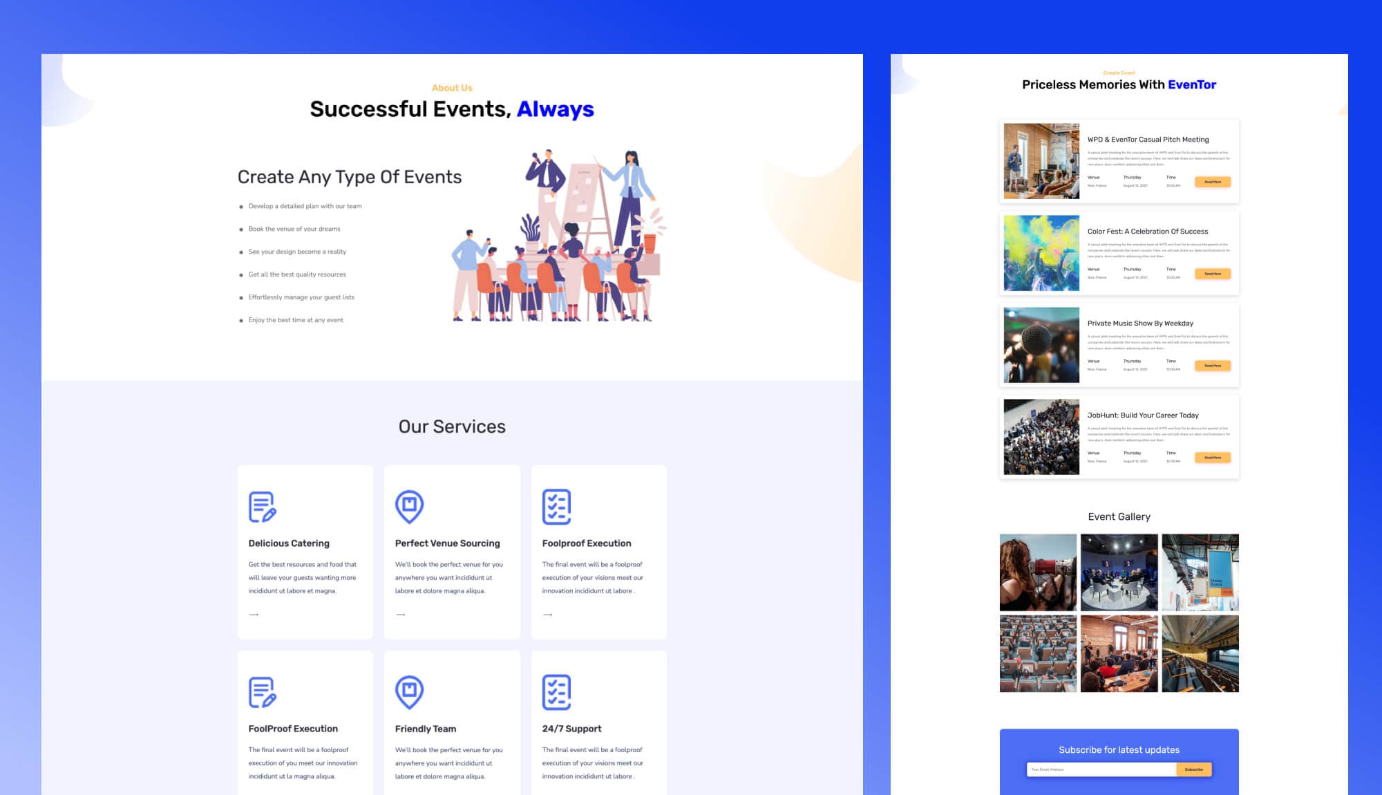 EvenTor About Page For Gutenberg Banner