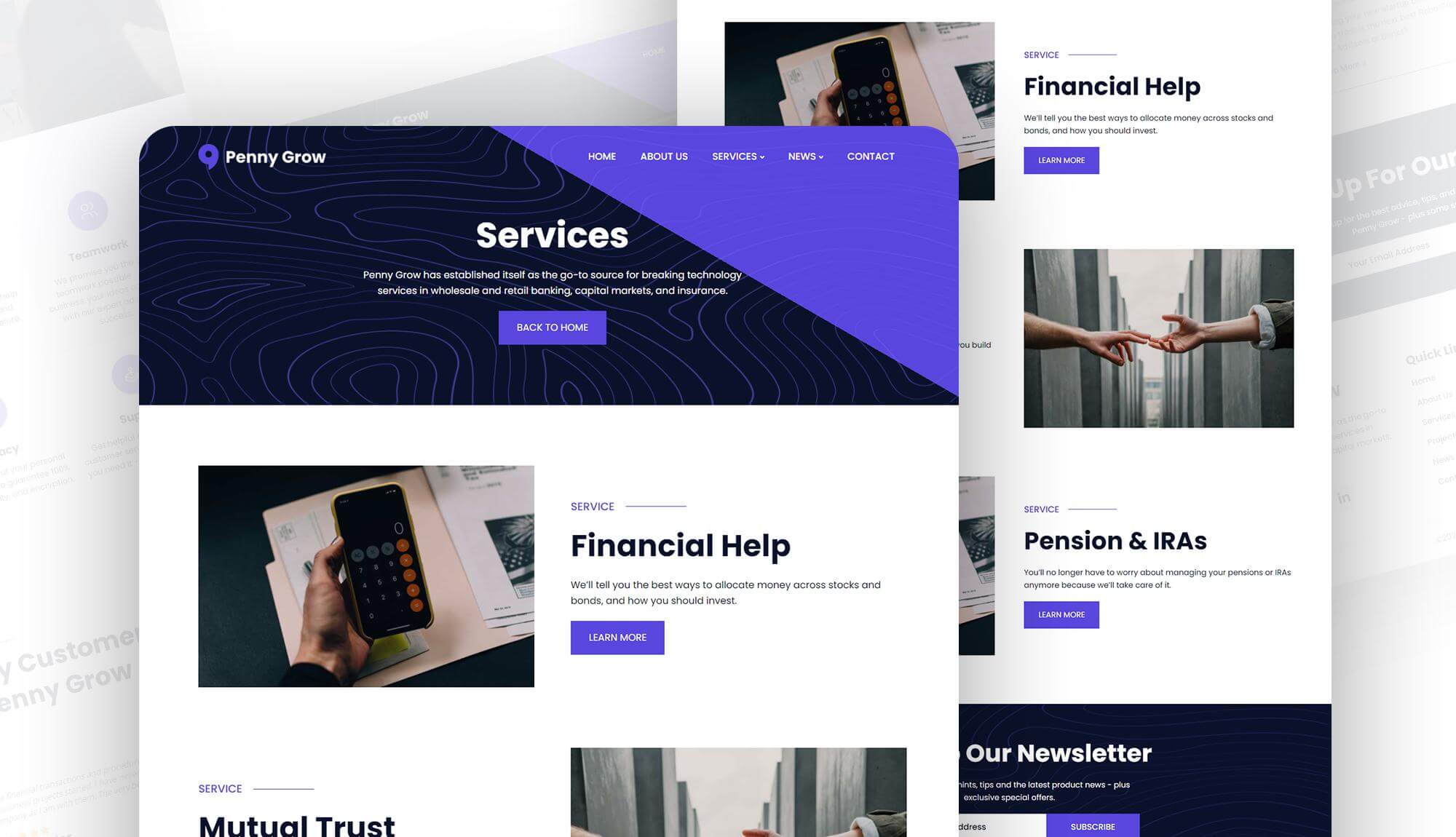 Penny Grow Services Page By Templately