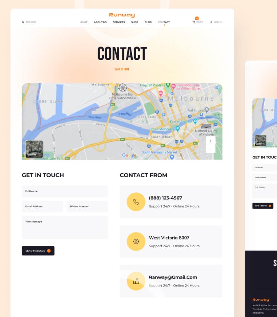 Runway Contact Page thumbnail