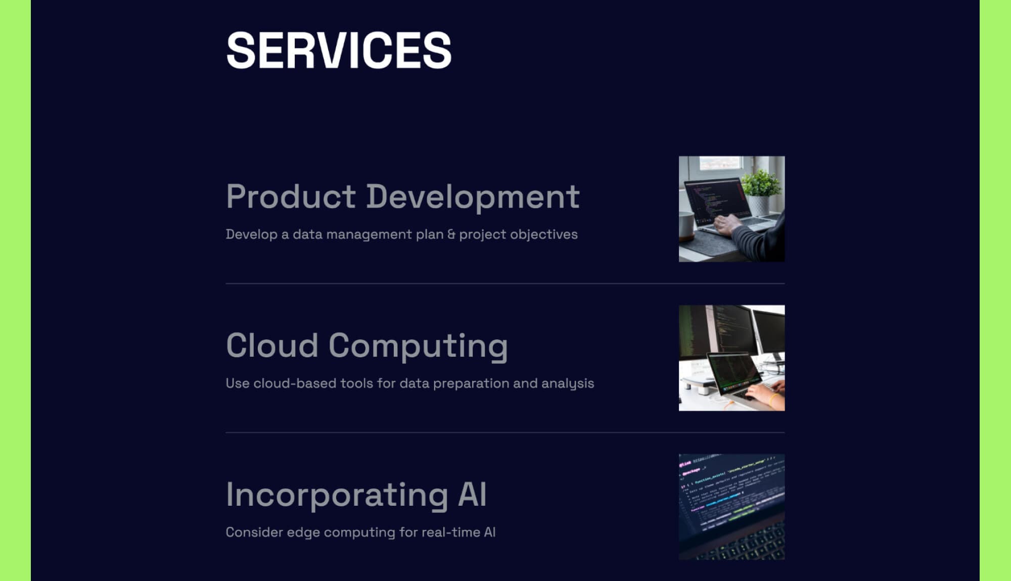 techCRUSH Services Section Banner