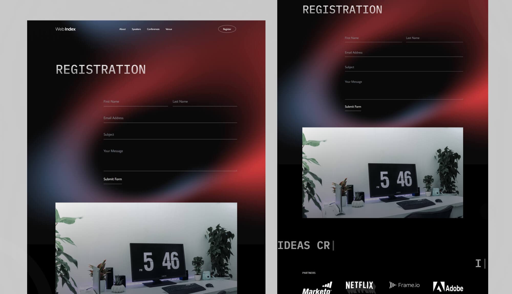 Webindex Registration Page Banner