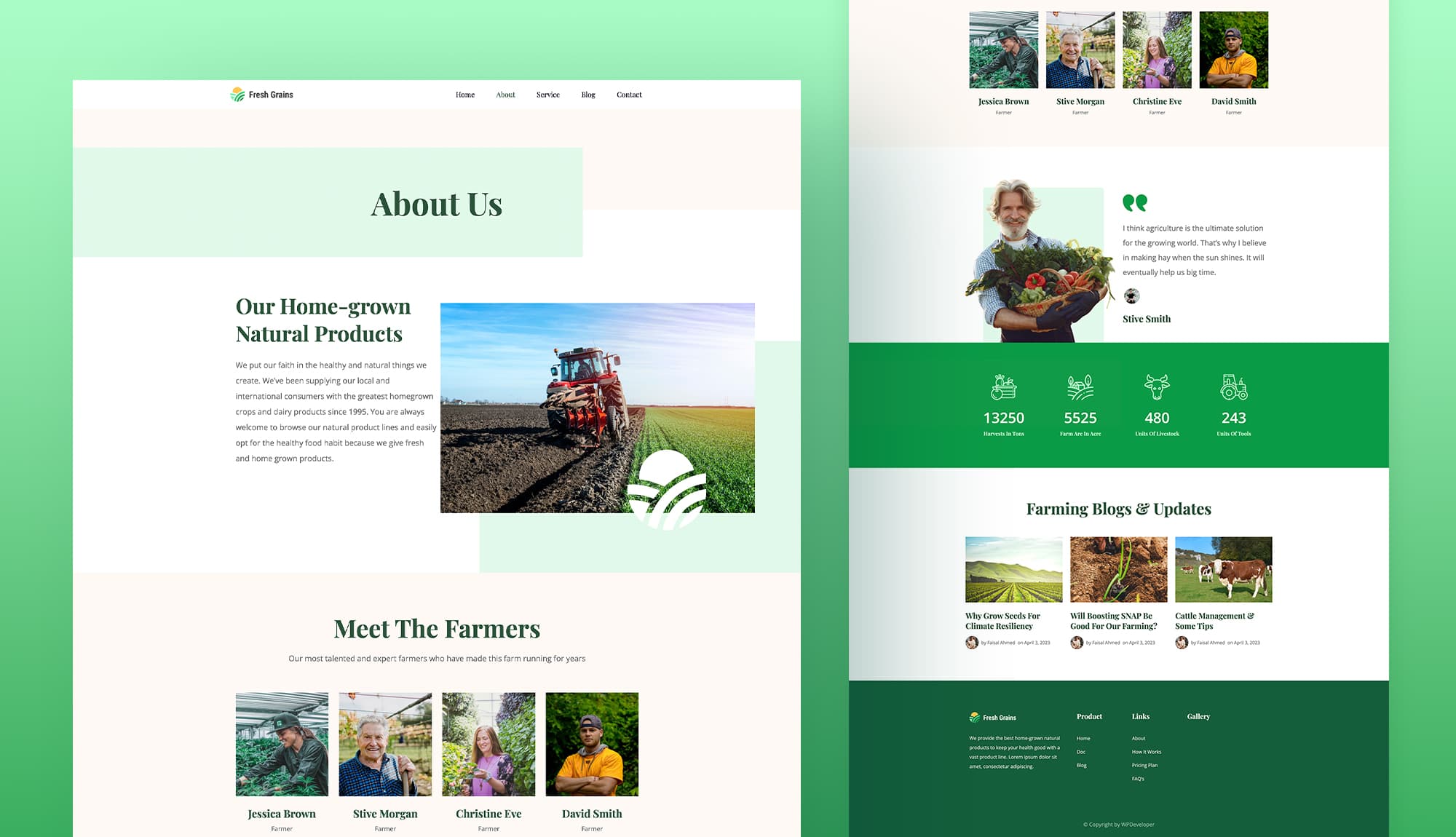 Fresh Grains About Page For Gutenberg Banner