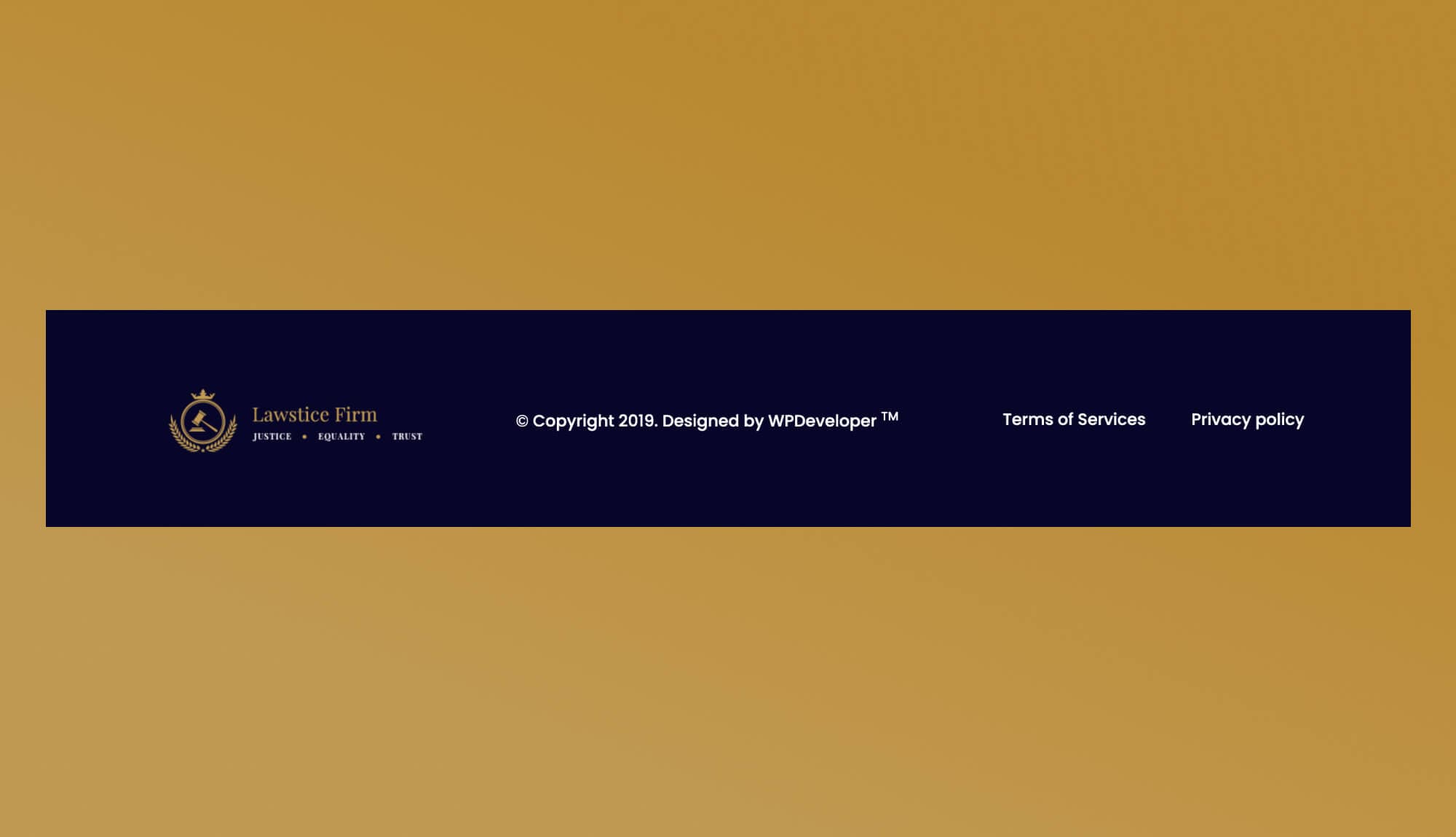 Lawstice Footer Section For Gutenberg By Templately