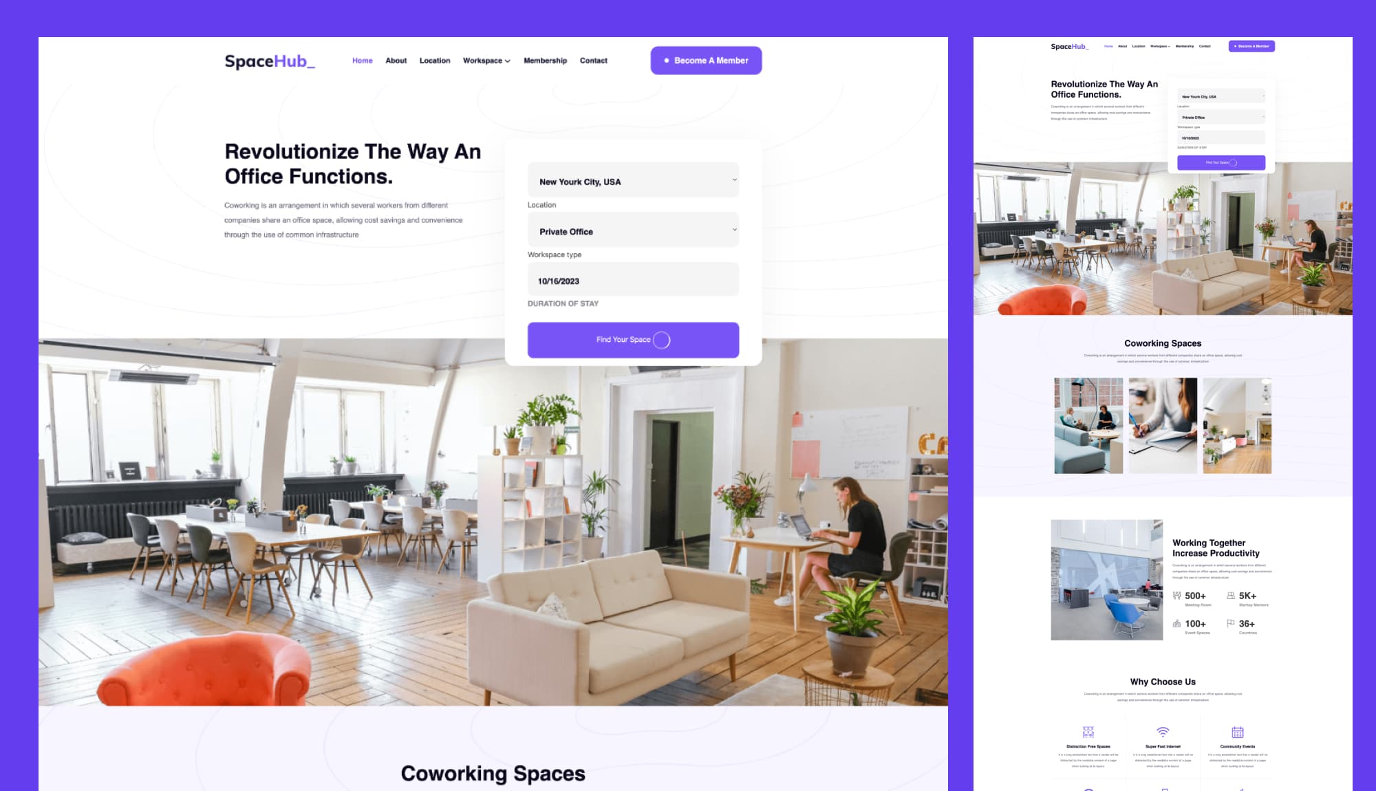 Space Hub Home Page For Gutenberg Banner