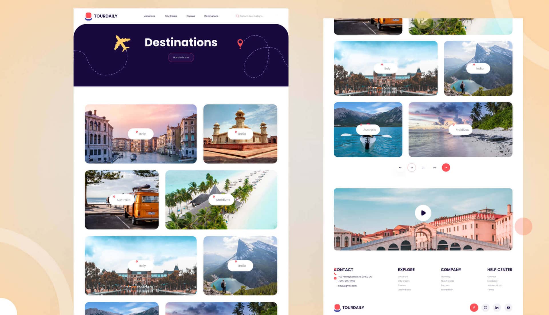 TourDaily Destination Page By Templately