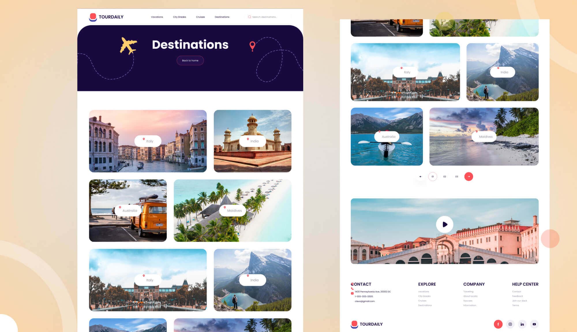 TourDaily Destination Page Banner