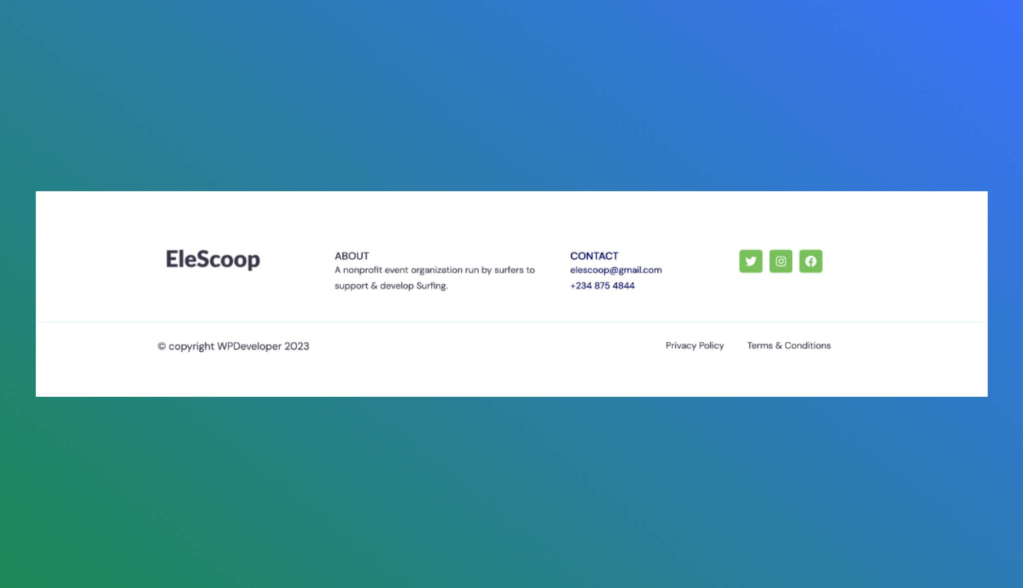 EleScoop Footer Section Banner