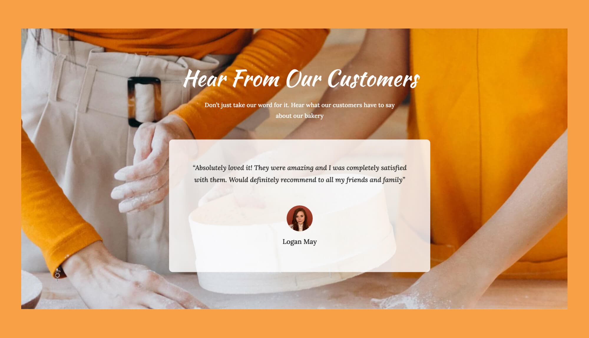 Bready Bake Testimonial Section For Gutenberg By Templately