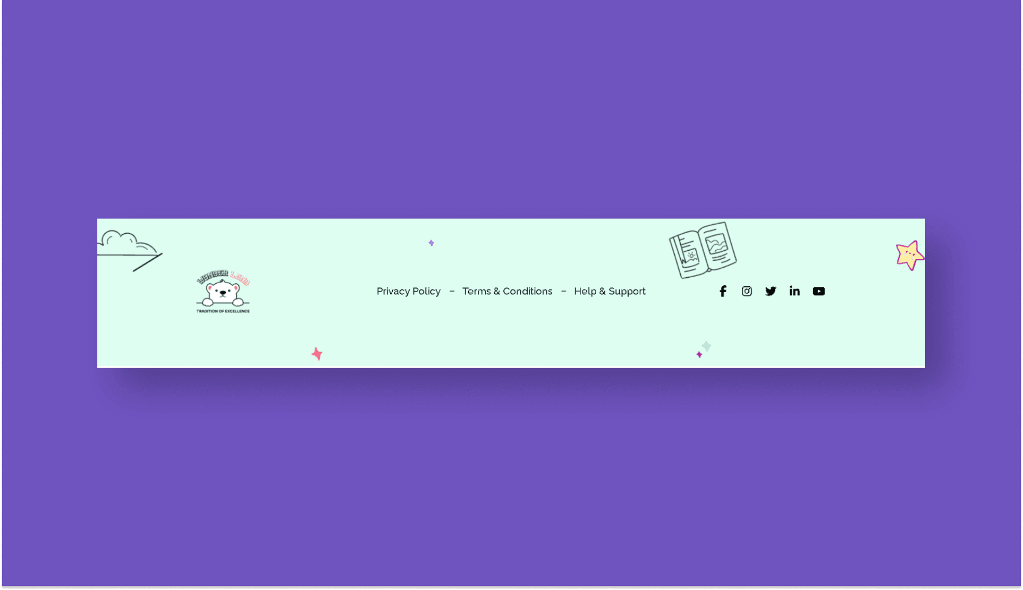 Wonderland Footer Section For Gutenberg Banner