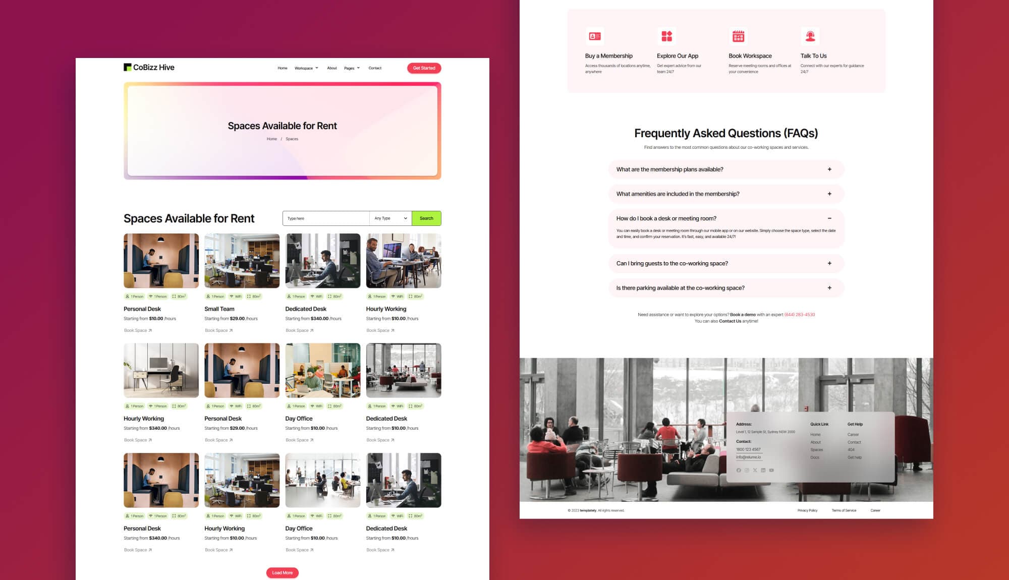 Cobizz Hive Space Page Banner