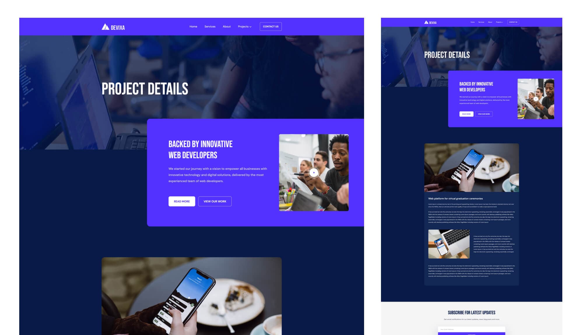 Devixa Project Details Page For Gutenberg By Templately