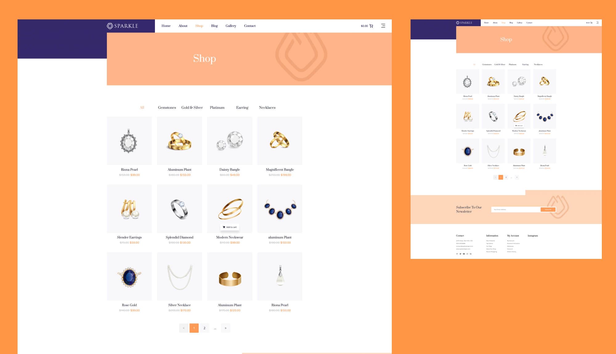 Sparkle Shop Page For Gutenberg Banner