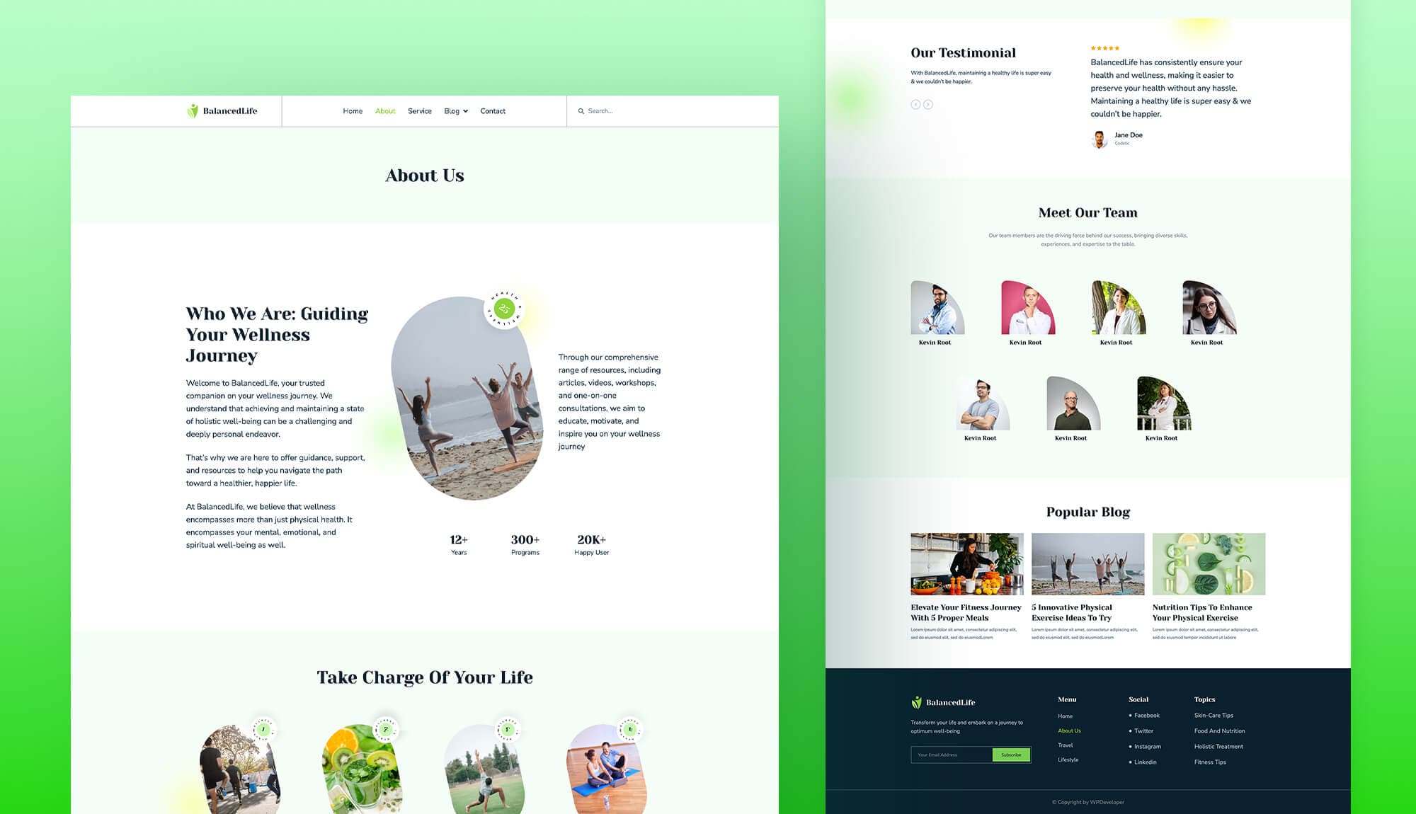 BalancedLife About Page By Templately