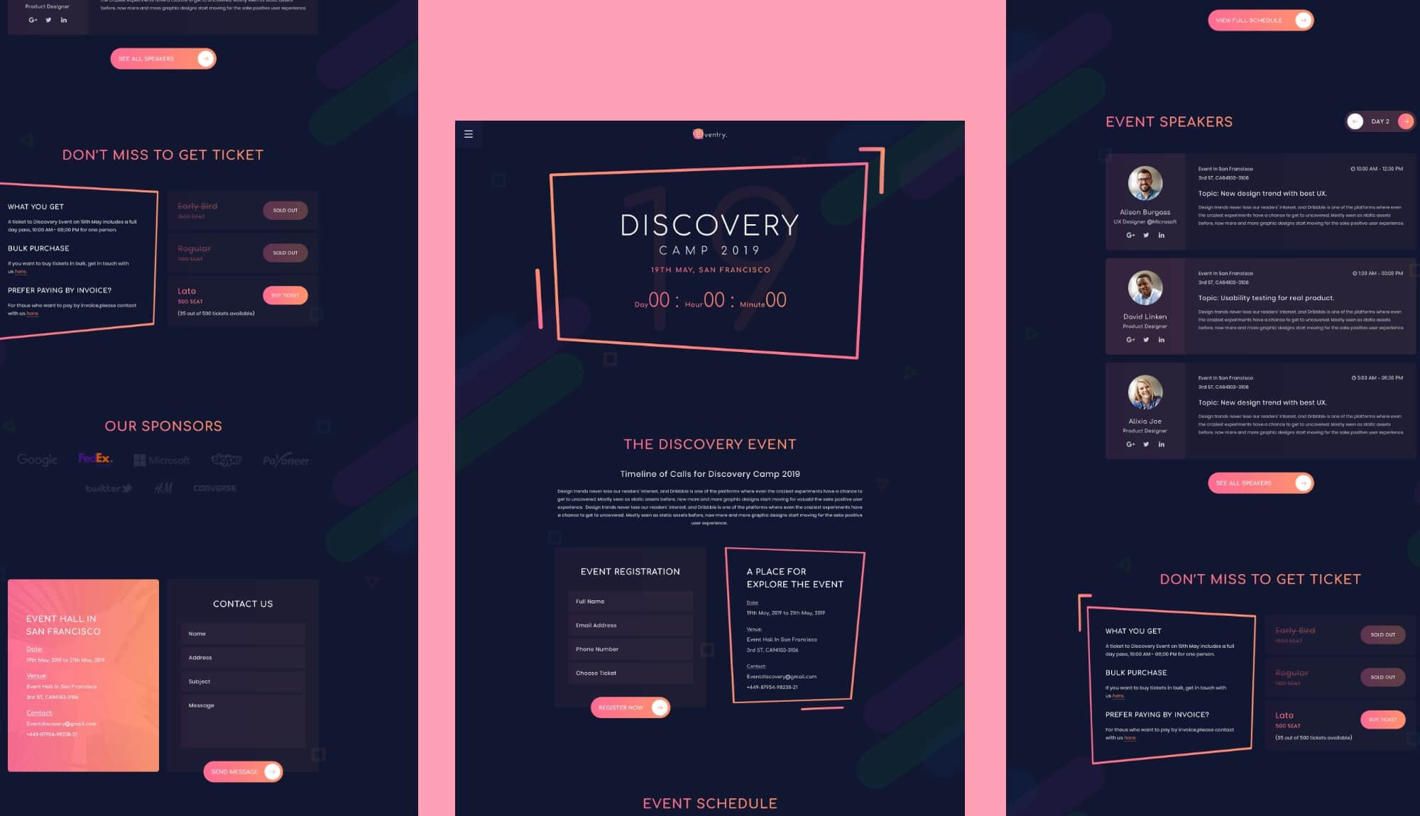 EventGree Event Template Footer Section Banner