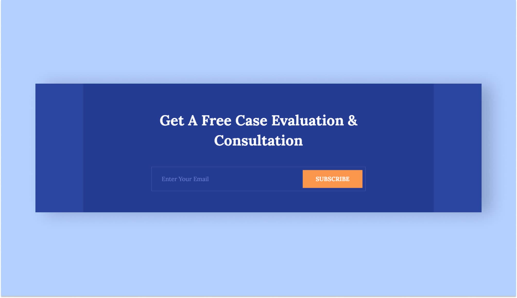 Alex Law Subscription Section For Gutenberg Banner