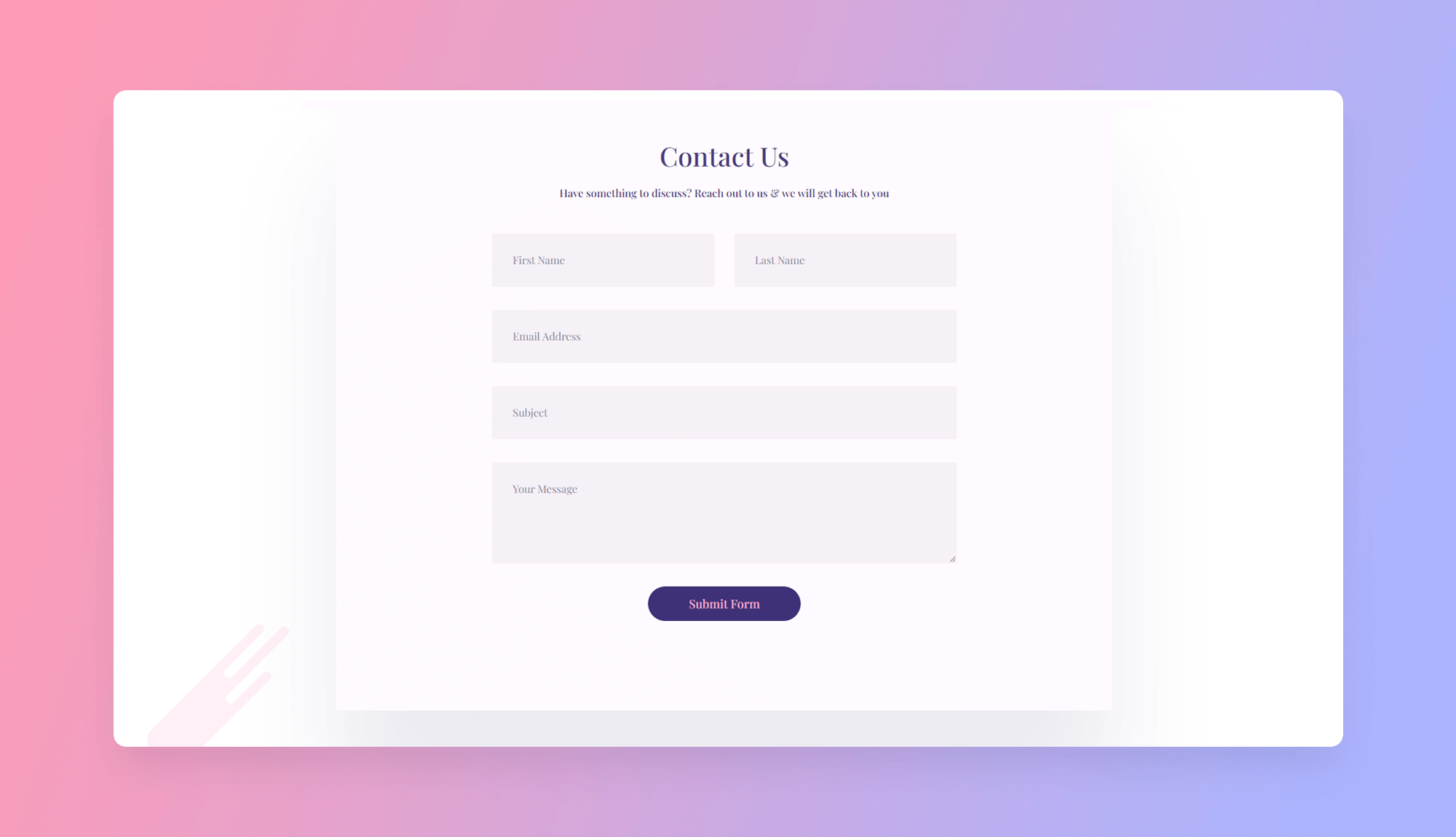 Cravity Contact Section For Gutenberg Banner