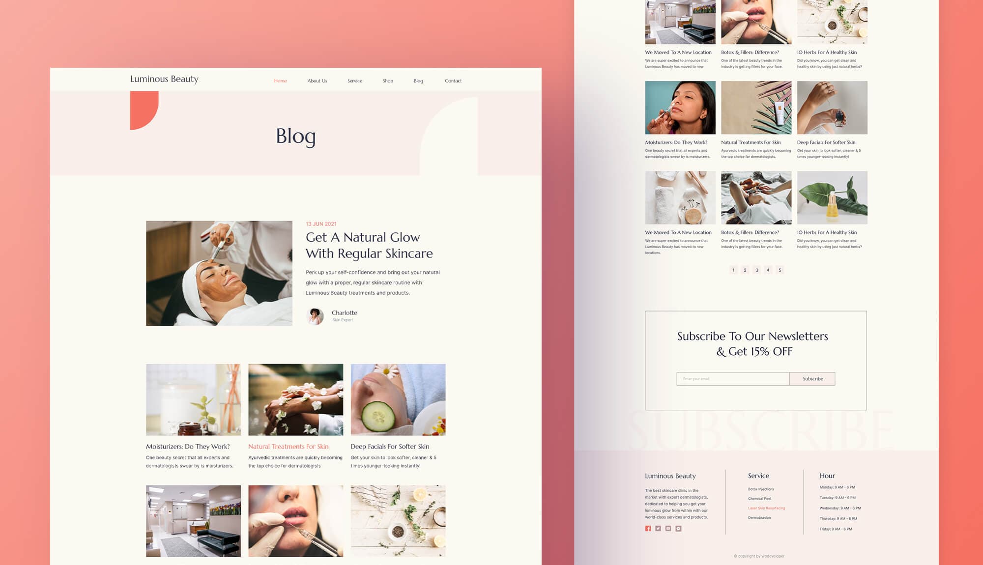 Luminous Beauty Blog Page Banner