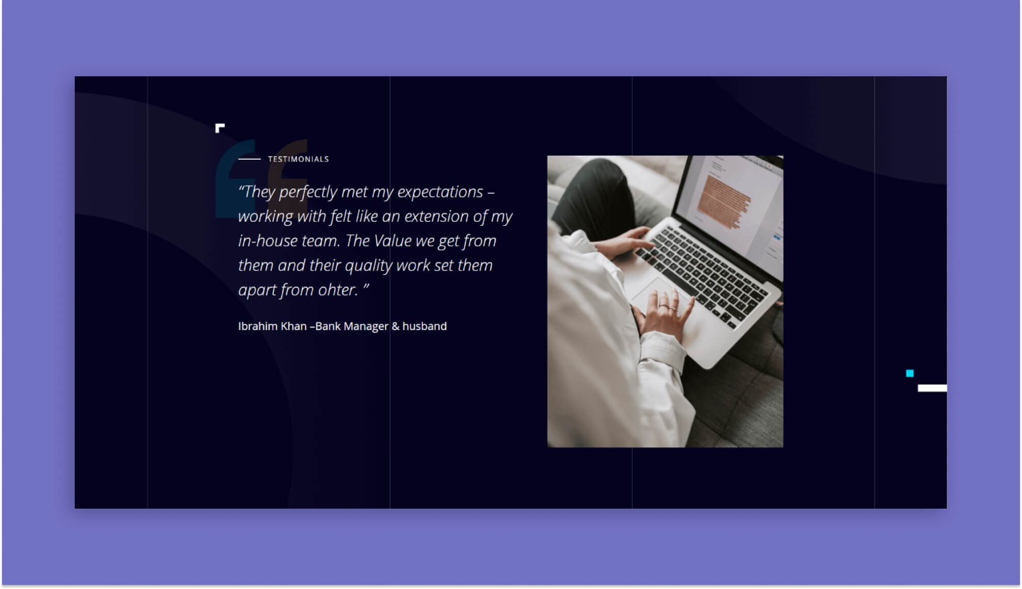 Syntax Testimonial Section For Gutenberg Banner