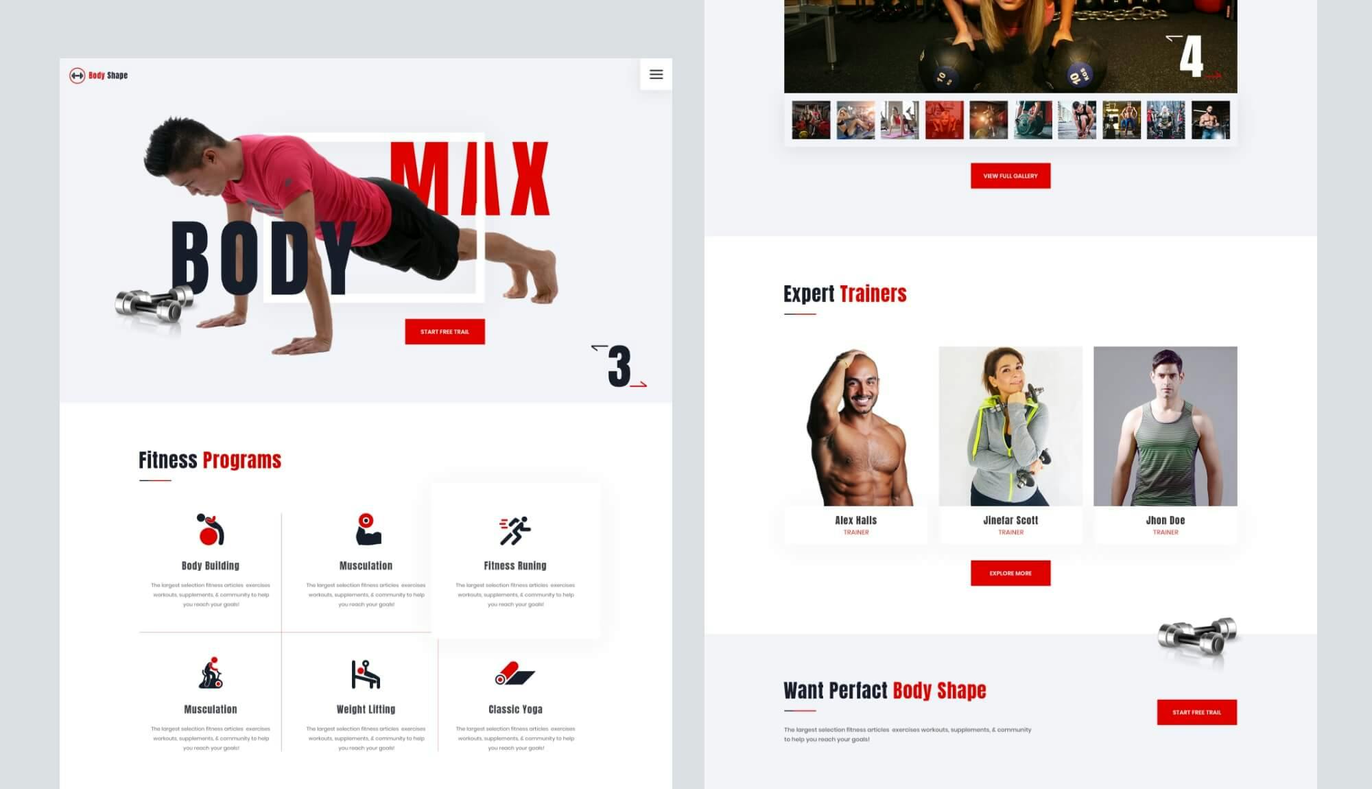 FitCut Fitness Footer Section Banner