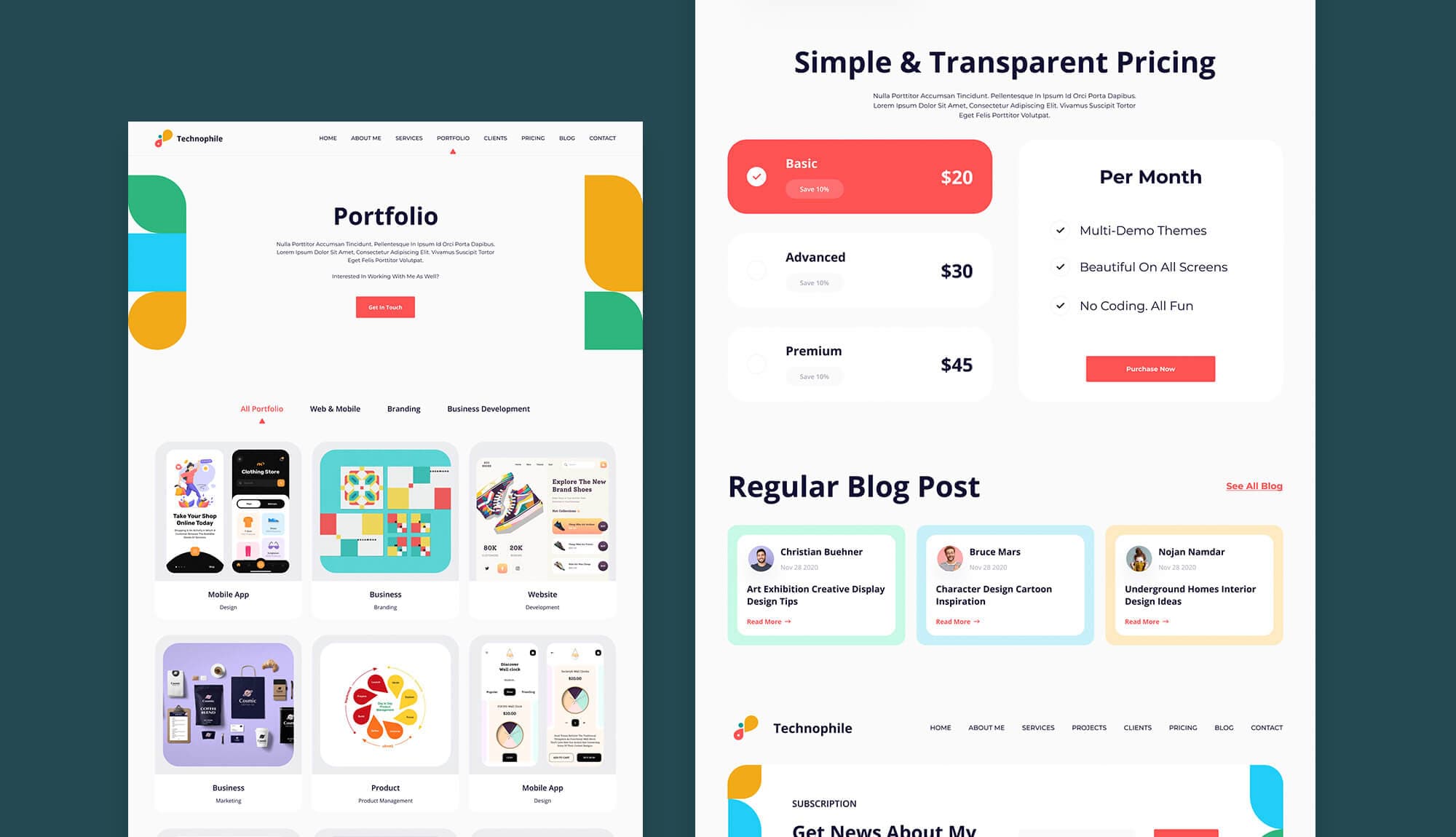 Technophile Portfolio Page Banner