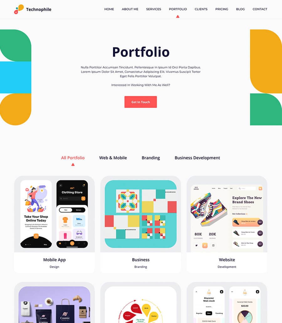 Technophile Portfolio Page thumbnail