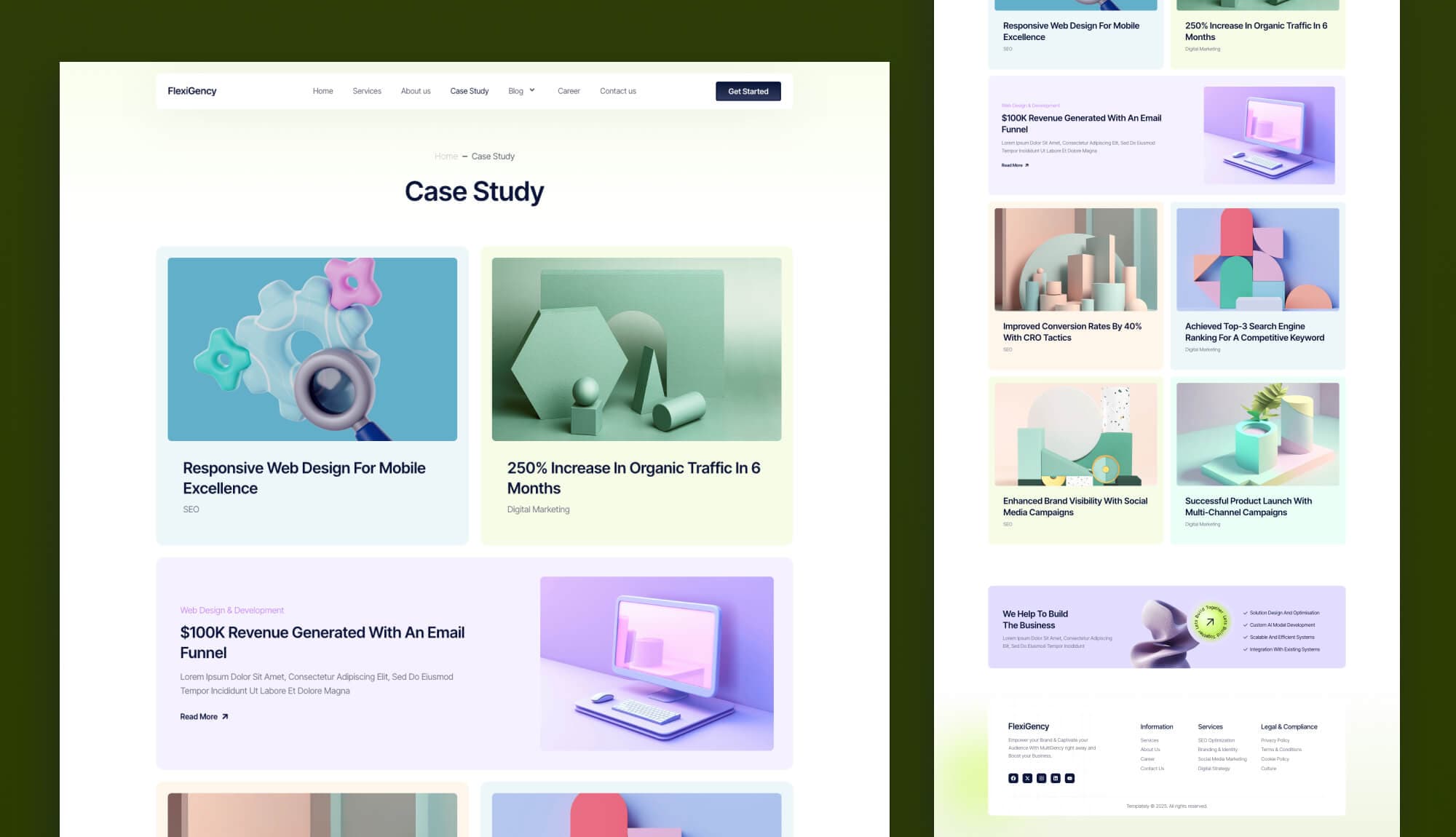 FlexiGency CaseStudy Page By Templately