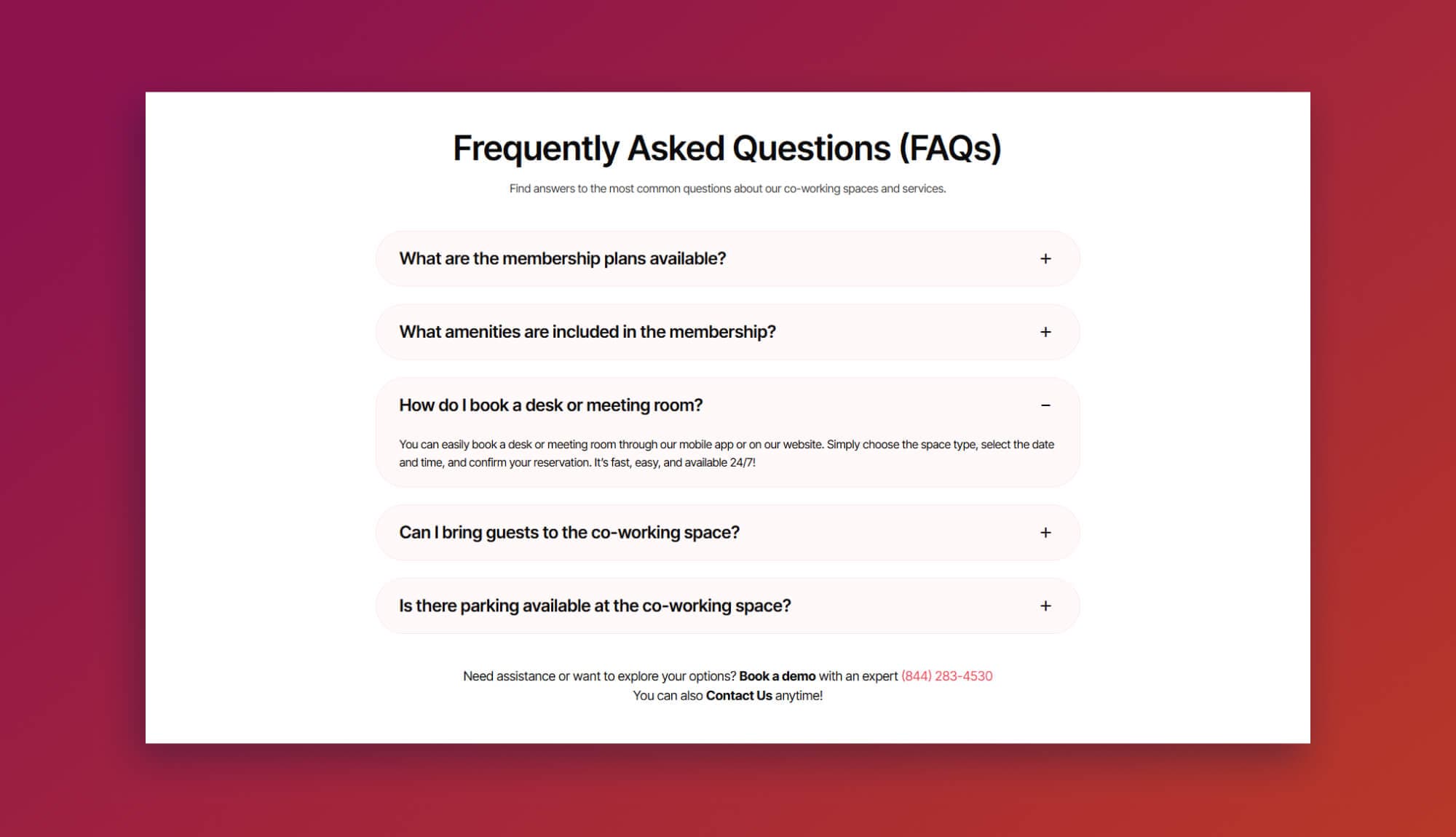 Cobizzhive FAQ Section Gutenberg Banner