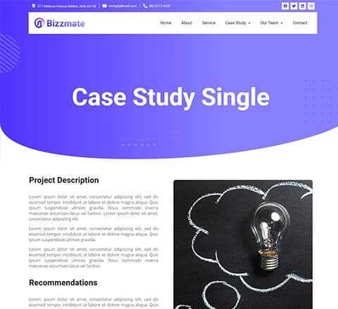 Bizzmate Agency Case Study single Page thumbnail