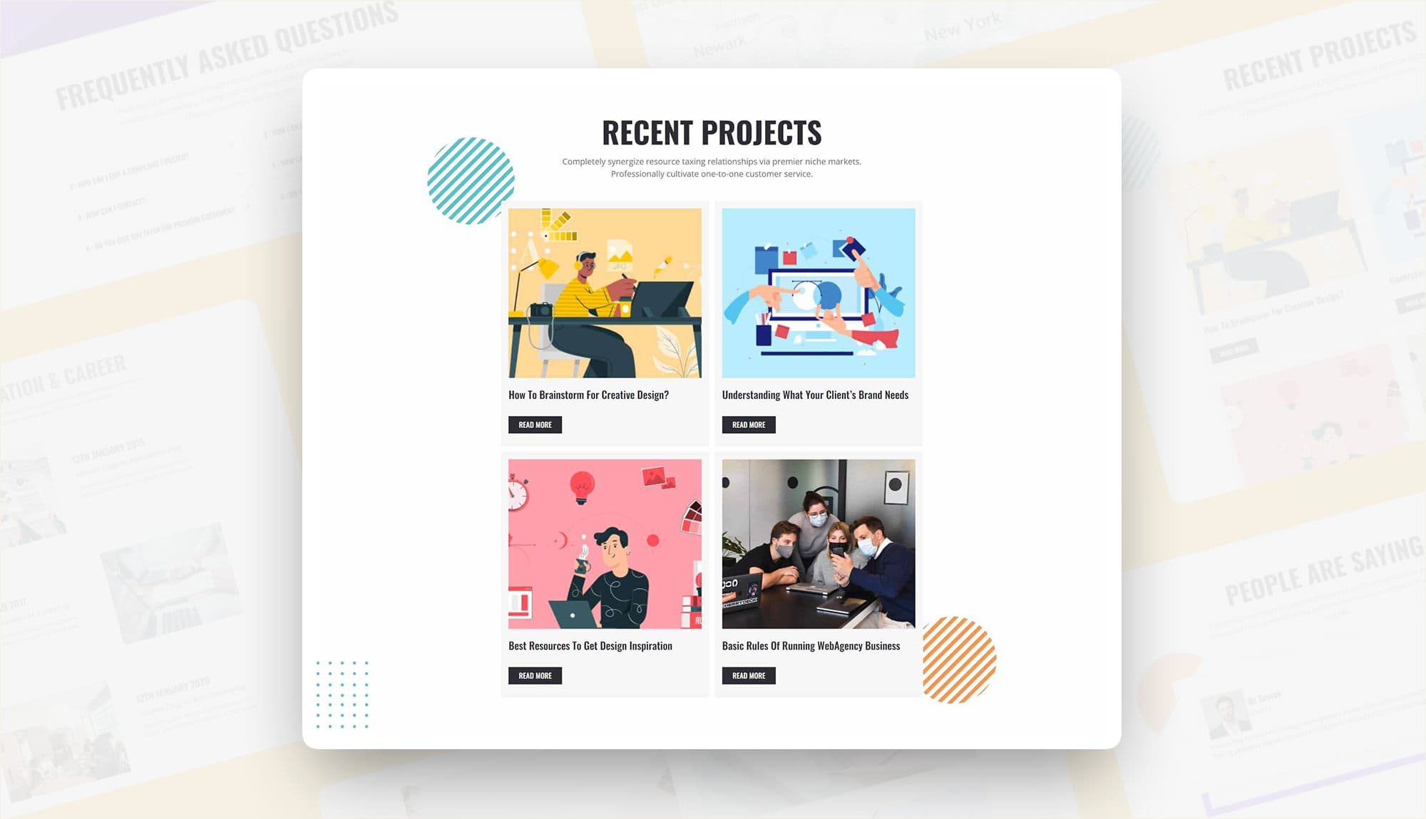 Smith Consulting Recent Projects Section For Gutenberg Banner