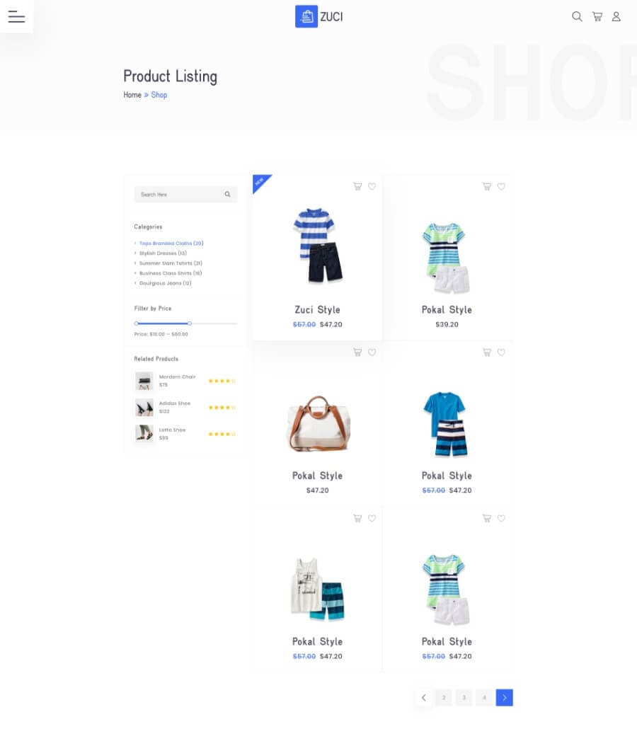 EleCommerce E-commerce Shop Page thumbnail
