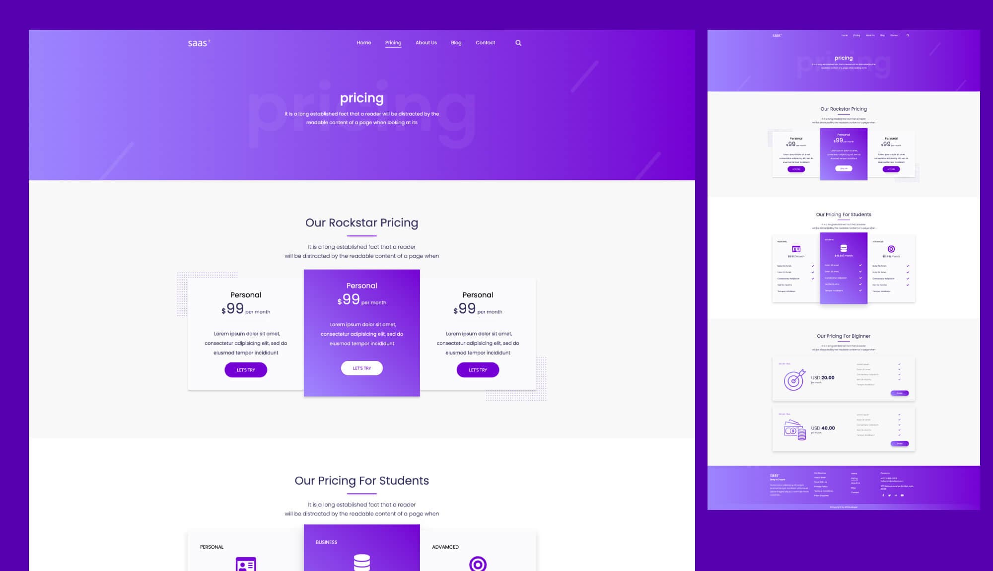 SaaS Starter Pricing Page For Gutenberg Banner