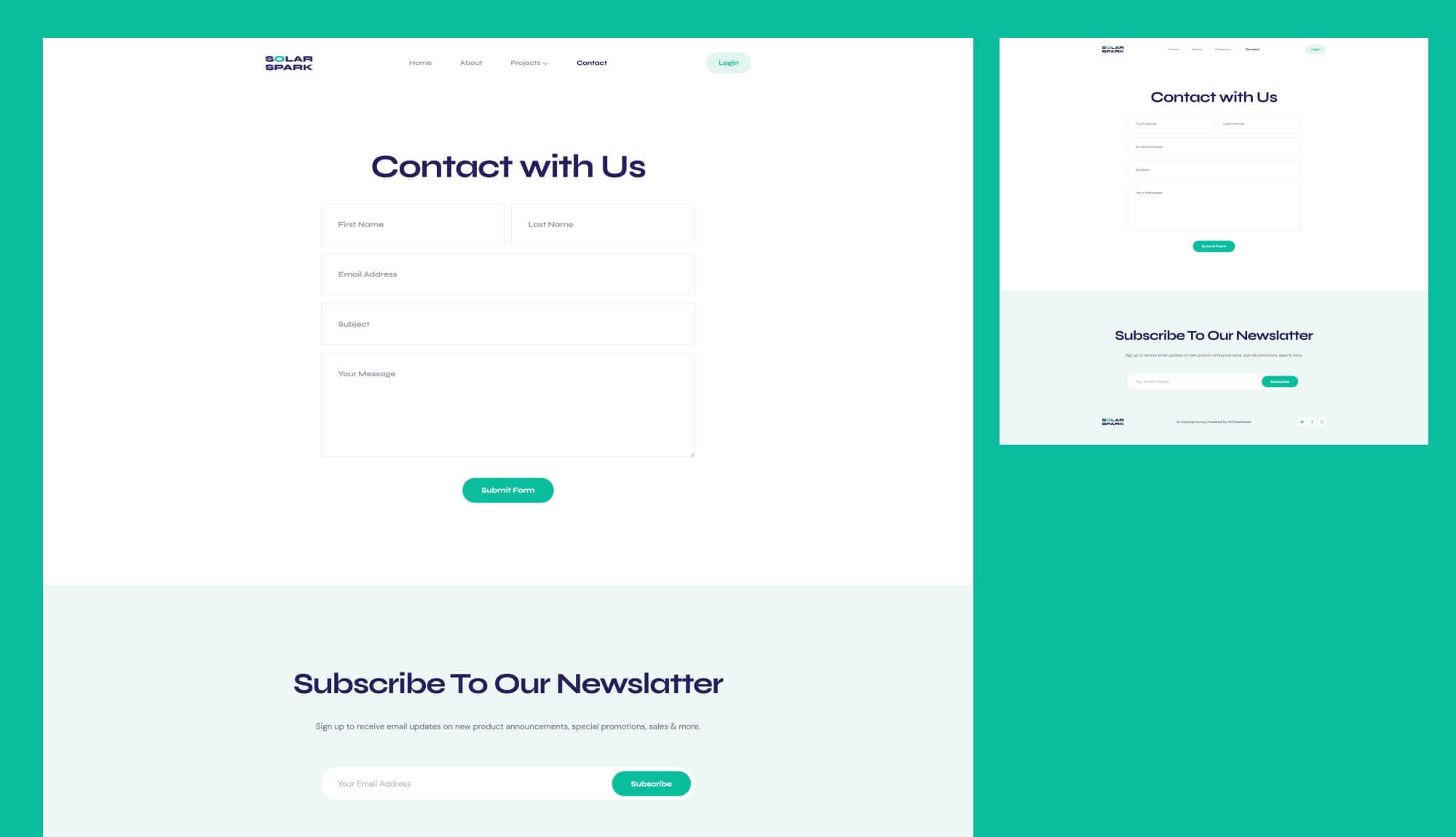 Solar Spark Contact Page For Gutenberg By Templately