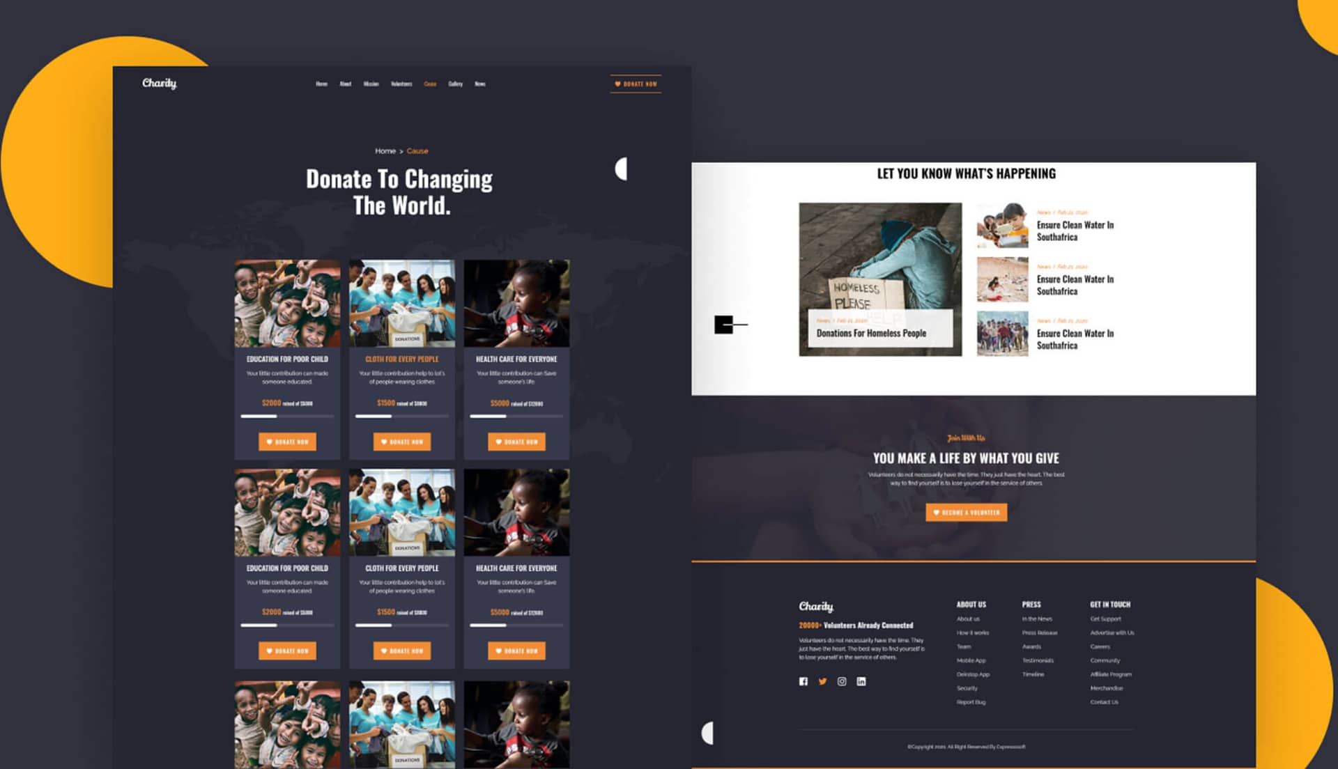 Hope Causes Page By Templately