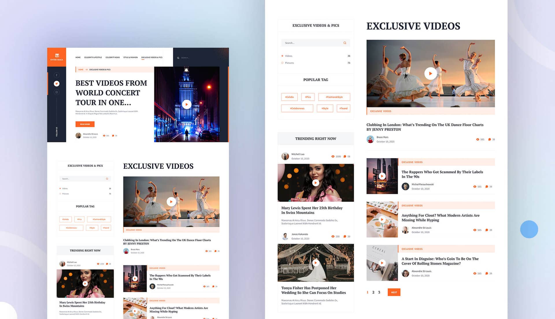 Enter Mega Videos Page By Templately