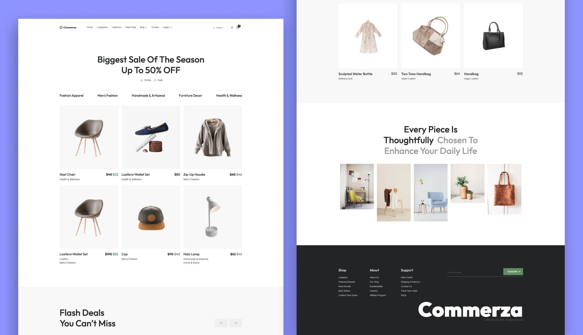 Commerza Sale Page For Gutenberg By Templately