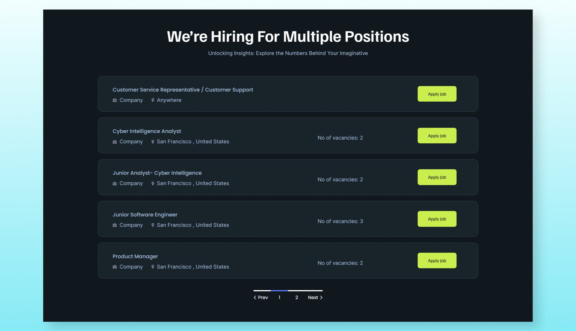 BrainScript AI Job Section for Gutenberg By Templately